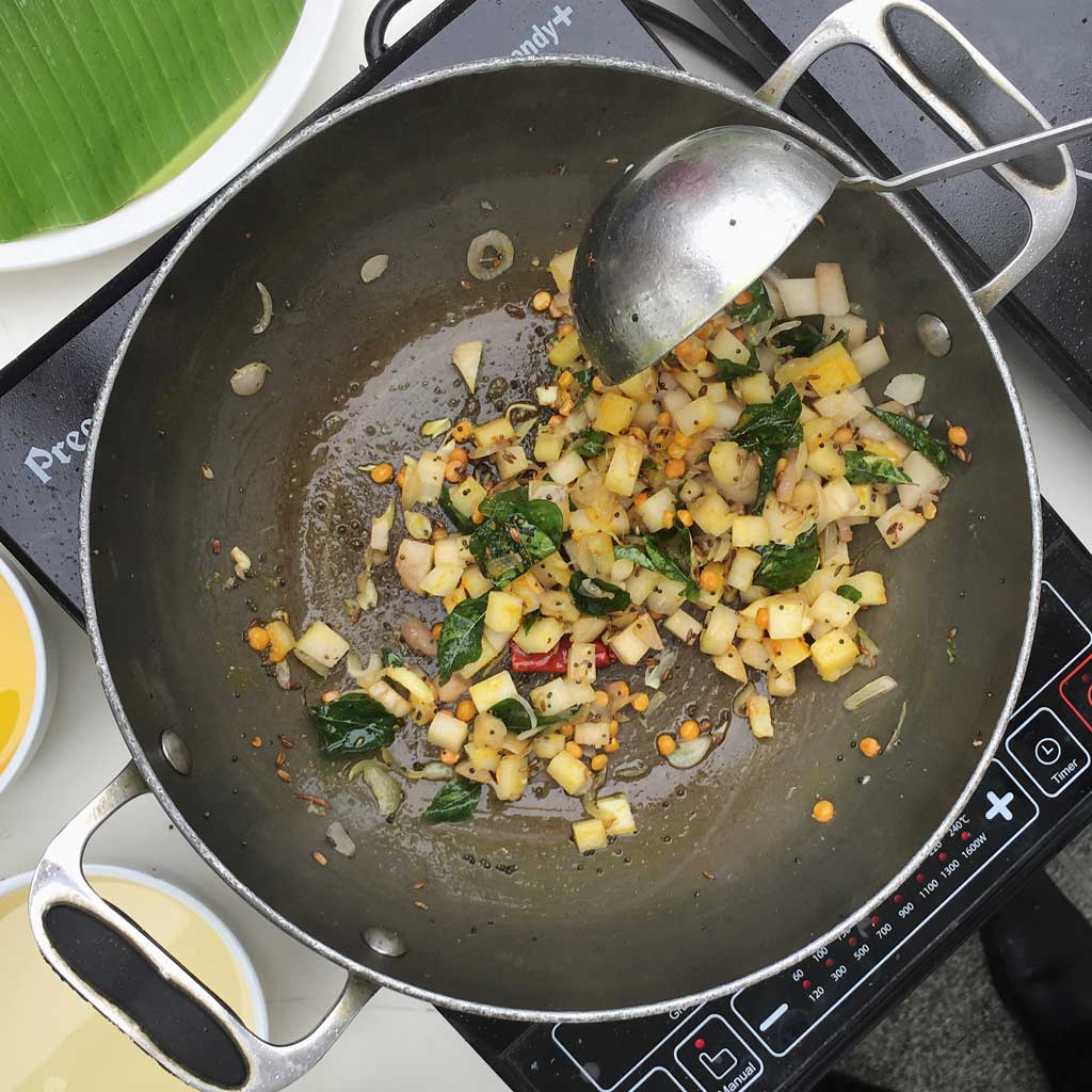 Raw Banana Stem Kootu