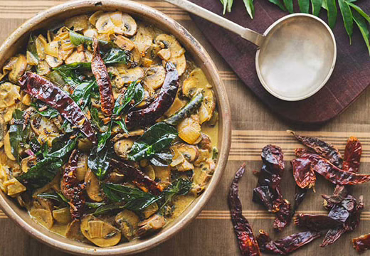 food in a gold bowl