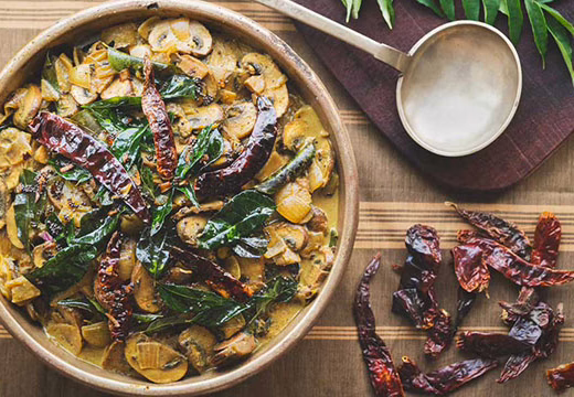 food in a gold bowl